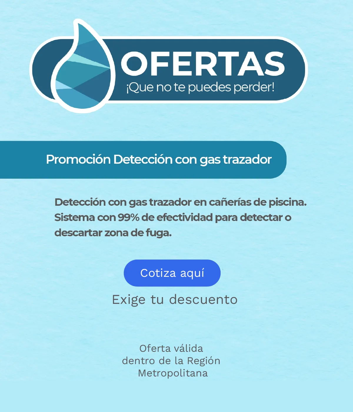 Promoción Detección con Gas Trazador en Piscinas